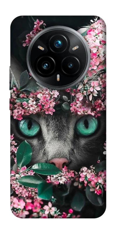 Чохол на Realme 14 Pro+ Кіт в квітах фото 1 з 1