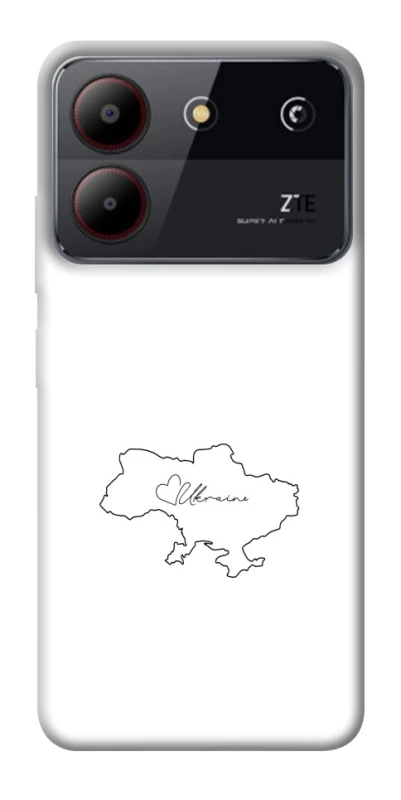 Чохол на ZTE Blade A54 4G Ukraine map фото 1 з 1