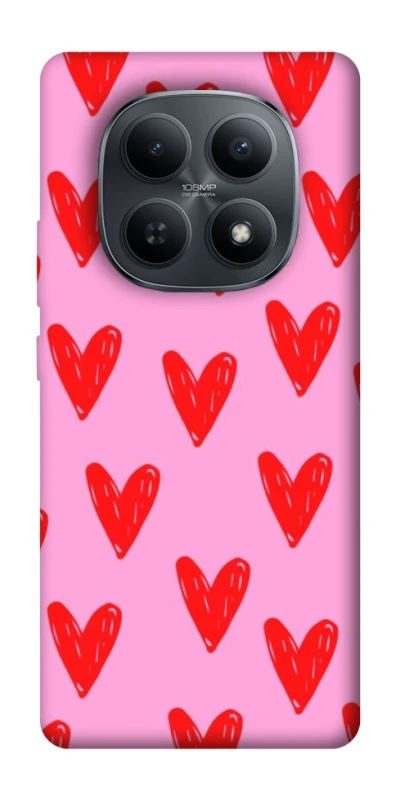 Чехол на Xiaomi Redmi Note 15 4G/5G (EU) Red hearts 2 фото 1 из 1