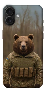 Чехол на Apple iPhone 16 Plus Медведь защитник фото 1 из 1