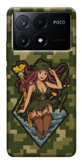 Чохол на Xiaomi Poco X6 Military Waifu фото 1 з 1