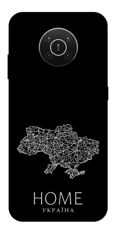 Чехол на Nokia X10 / X20 Ukraine black map фото 1 из 1