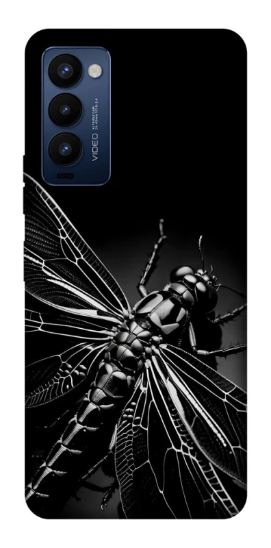 Чохол на TECNO Camon 18 Pro Black dragonfly фото 1 з 1
