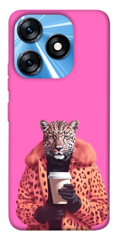 Чехол на TECNO Spark 10 Леопард с кофе фото 1 из 1