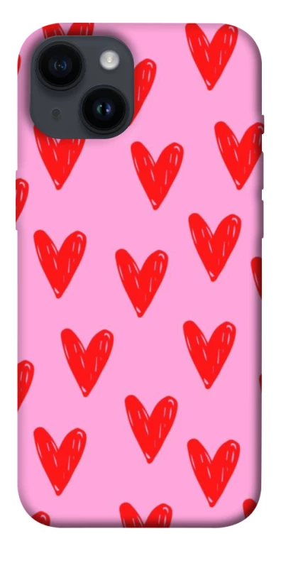 Чохол на Apple iPhone 14 (6.1") Red hearts 2 фото 1 з 1