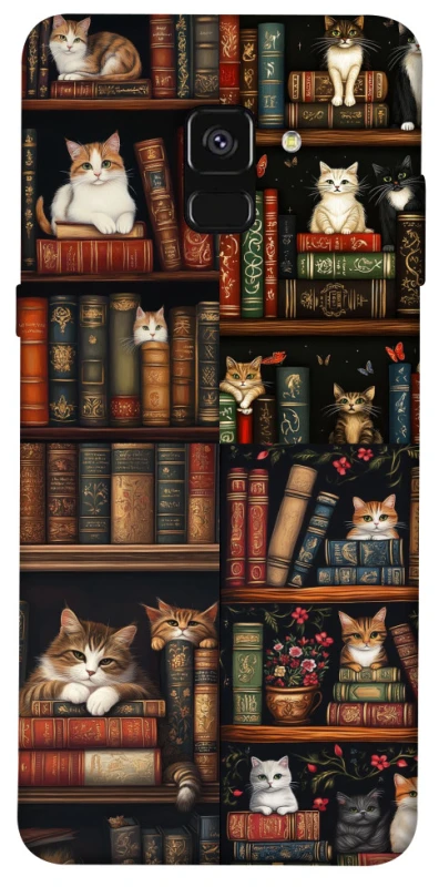 Чохол на Samsung A530 Galaxy A8 (2018) Cats & Books фото 1 з 1
