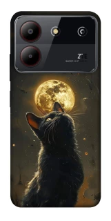 Чохол на ZTE Blade A54 4G Кіт під місяцем v2 фото 1 з 1