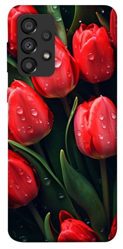 Чохол на Samsung Galaxy A33 5G Червоні тюльпани фото 1 з 1