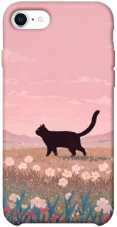 Чехол на Apple iPhone SE (2020) cat on a field фото 1 из 1
