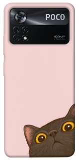 Чохол на Xiaomi Poco X4 Pro 5G Peeping cat фото 1 з 1