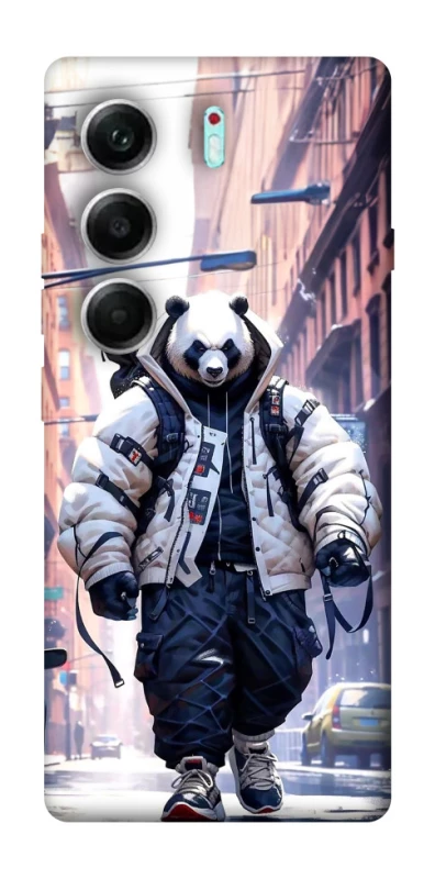 Чехол на Tecno Camon 40 Pro 5G Панда курьер фото 1 из 1