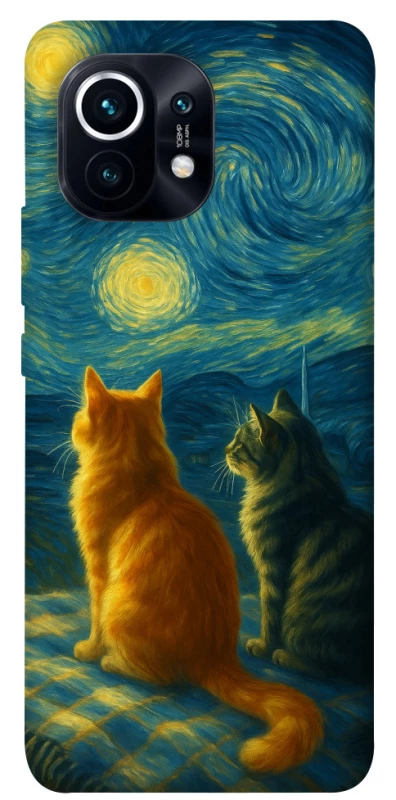 Чехол на Xiaomi Mi 11 Cats under the stars фото 1 из 1