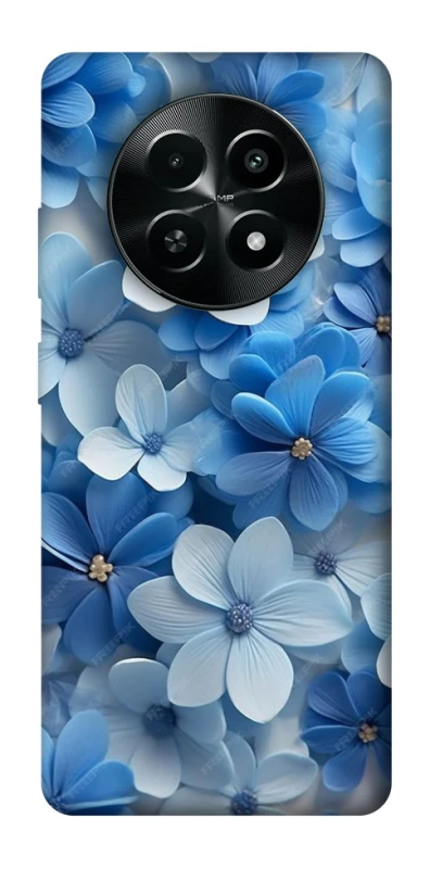 Чехол на Realme Narzo 70x Синие цветы фото 1 из 1
