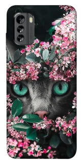 Чохол на Nokia G60 Кіт в квітах фото 1 з 1