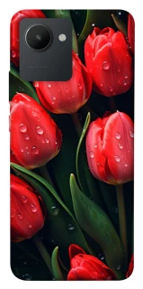 Чохол на Realme C30 Червоні тюльпани фото 1 Чохол на Realme C30 Червоні тюльпани фото 1 з 1