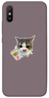 Чехол на Xiaomi Redmi 9A cat matcha фото 1 из 1