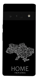 Чохол на Google Pixel 6 Pro Ukraine black map фото 1 з 1