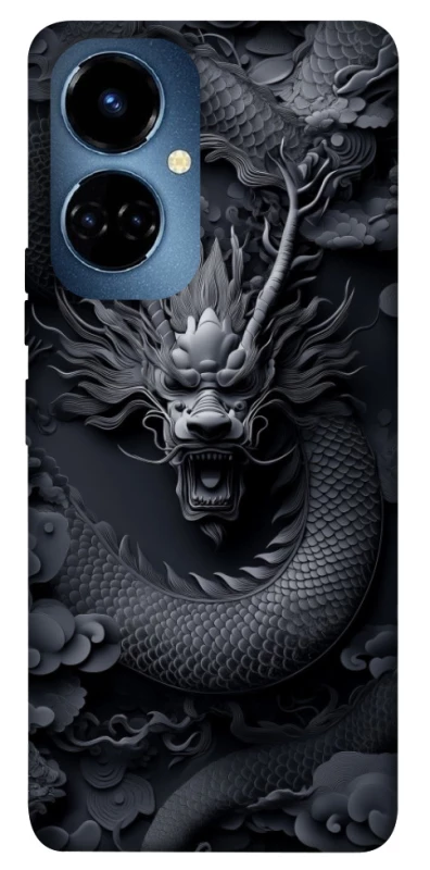 Чохол на TECNO Camon 19 black dragon фото 1 з 1