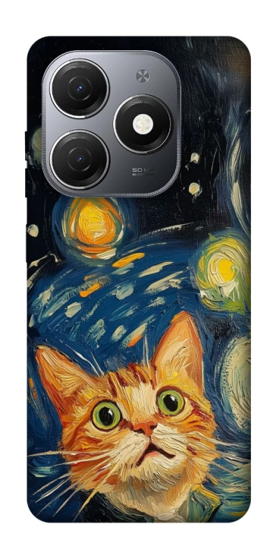 Чехол на TECNO Spark 20 paint cat фото 1 из 1