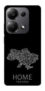 Чохол на Xiaomi Redmi Note 13 Pro 5G Ukraine black map фото 1 з 1