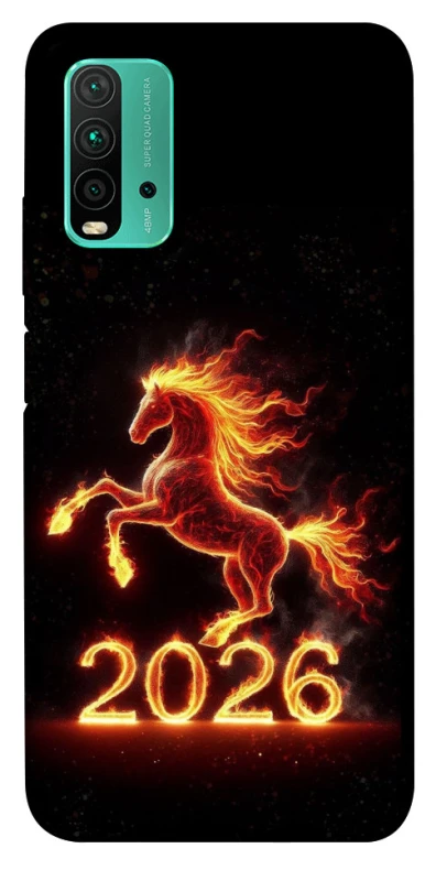 Чохол на Xiaomi Redmi Note 9 4G / Redmi 9 Power Red Fire Horse ver.1 фото 1 з 1