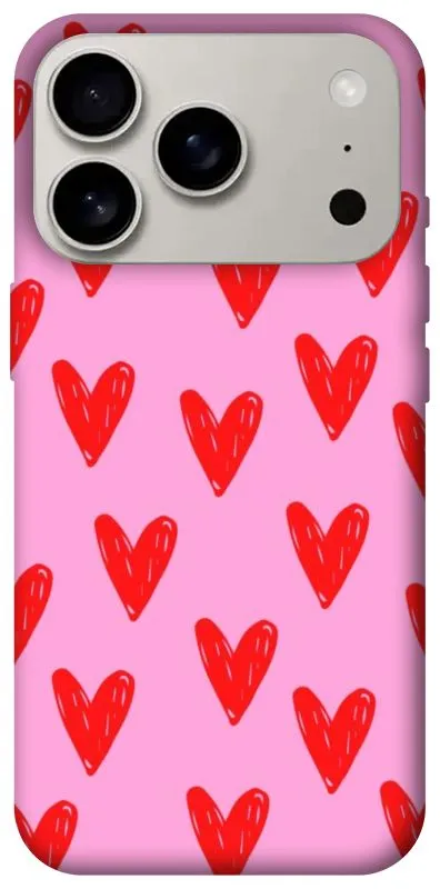 Чехол на Apple iPhone 18 Pro Red hearts 2 фото 1 из 2