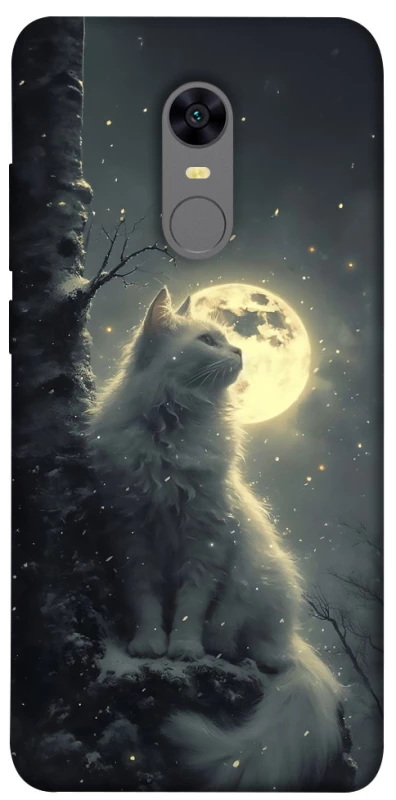 Чохол на Xiaomi Redmi 5 Plus / Redmi Note 5 (Single Camera) Кіт під місяцем фото 1 з 1