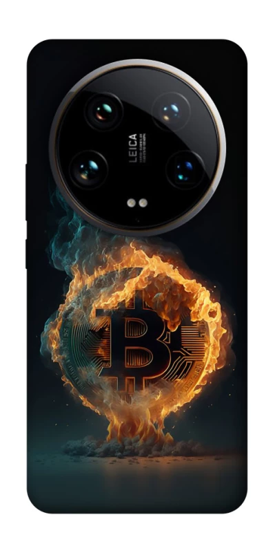 Чехол на Xiaomi 14 Ultra Fire Bitcoin фото 1 из 1