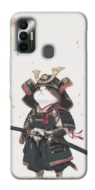 Чохол на TECNO Spark 7 Samurai Cat Warrior фото 1 з 1