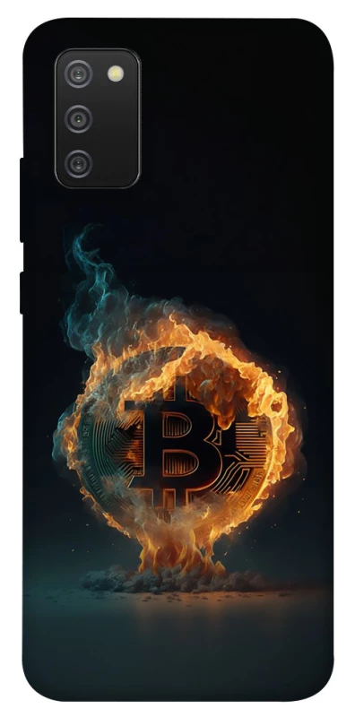 Чохол на Samsung Galaxy A02s Fire Bitcoin фото 1 з 1