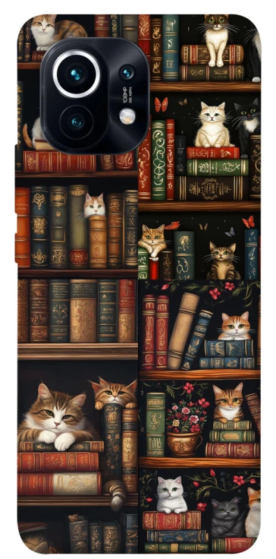 Чехол на Xiaomi Mi 11 Cats & Books фото 1 из 1