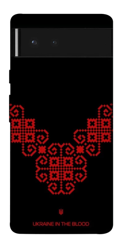 Чохол на Google Pixel 6 Чорно-червона вишиванка фото 1 з 1