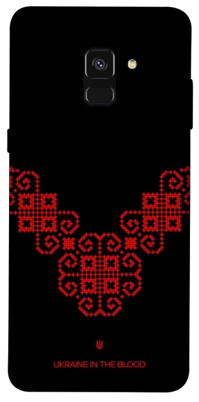 Чохол на Samsung A530 Galaxy A8 (2018) Чорно-червона вишиванка фото 1 з 1