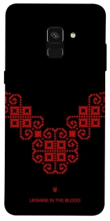 Чохол на Samsung A530 Galaxy A8 (2018) Чорно-червона вишиванка фото 1 з 1