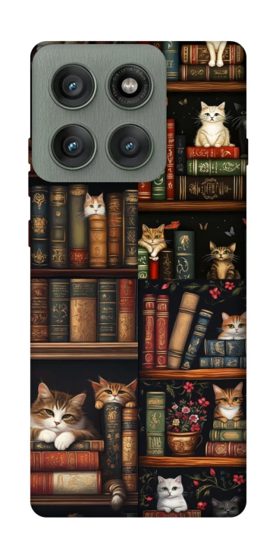 Чохол на Motorola Edge 60 Pro Cats & Books фото 1 з 1