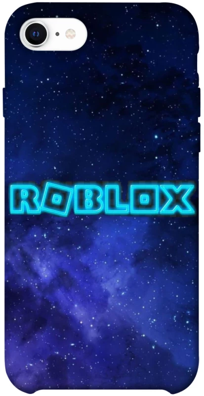 Чехол на Apple iPhone SE (2020) Roblox Space Logo Blue фото 1 из 1