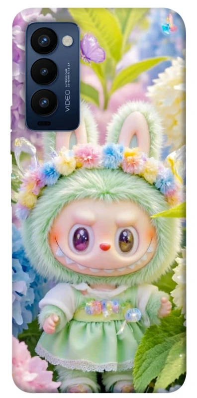 Чохол на TECNO Camon 18 Labubu & Flowers ver.2 фото 1 з 1