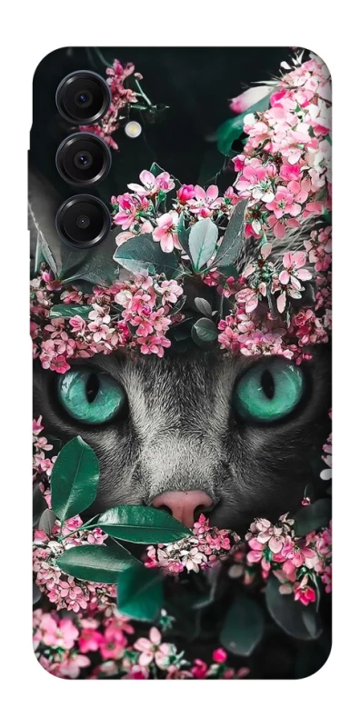 Чехол на Samsung Galaxy A16 4G/5G Кот в цветах фото 1 из 1