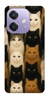 Чехол на Oppo A3 4G Colorful Cat Collage фото 1 Чехол на Oppo A3 4G Colorful Cat Collage фото 1 из 1