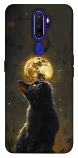 Чохол на Oppo A5 (2020) / Oppo A9 (2020) Кіт під місяцем v2 фото 1 з 1