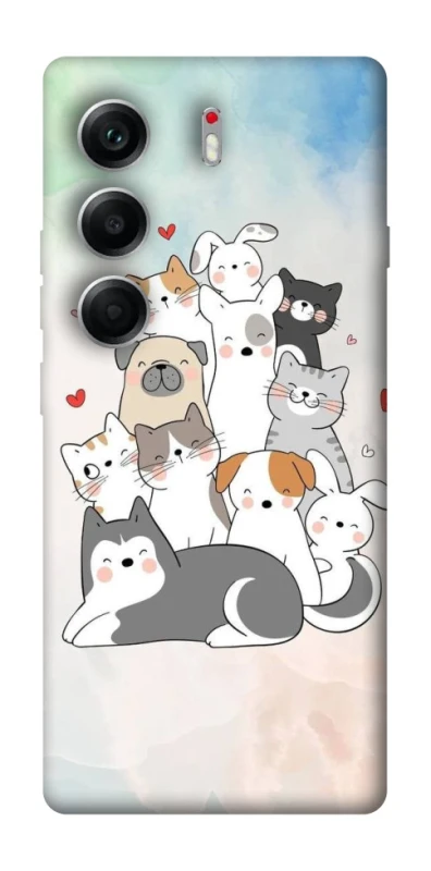 Чохол на Tecno Camon 40 Funny Pets ver.2 фото 1 з 1