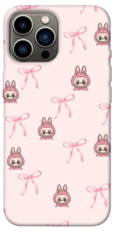 Чохол на Apple iPhone 12 Pro Max (6.7") Pink bows and Labubus фото 1 з 1