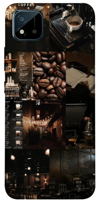 Чохол на Realme C20 Coffee collage ver.1 фото 1 з 1