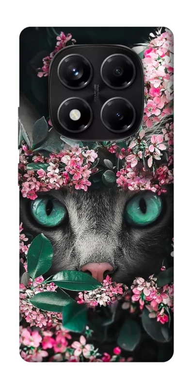 Чохол на Xiaomi Redmi Note 14 Pro 5G Кіт в квітах фото 1 з 1