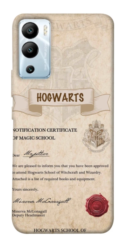 Чехол на Infinix Hot 12i The Hogwarts acceptance letter фото 1 из 1