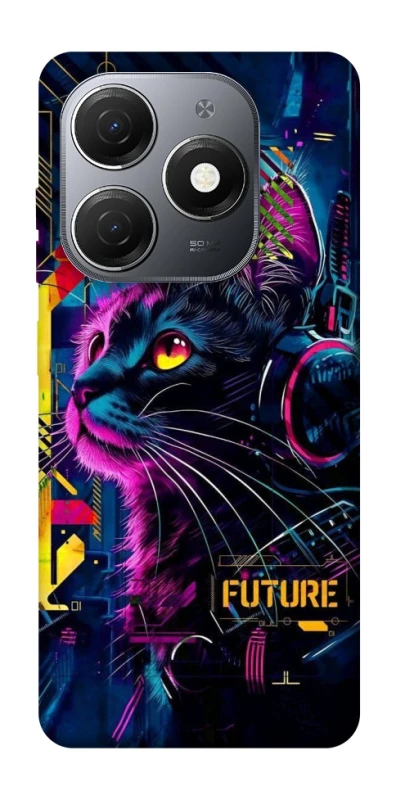 Чохол на TECNO Spark 20 Cyber Cat v2 фото 1 з 1