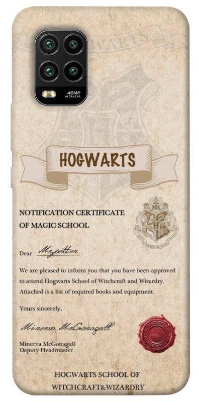 Чохол на Xiaomi Mi 10 Lite The Hogwarts acceptance letter фото 1 з 1