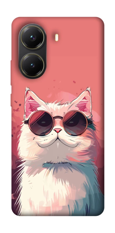 Чехол на Xiaomi Poco X7 Pro Сat with glasses фото 1 из 1