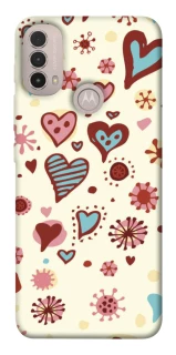 Чехол на Motorola Moto E40 Pretty hearts фото 1 из 1