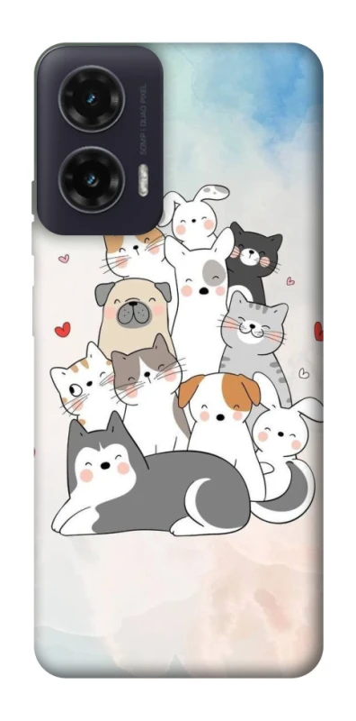 Чохол на Motorola Moto G35 Funny Pets ver.2 фото 1 з 1